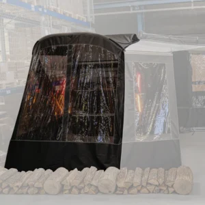 Kitchen Tent Black – vedere detaliată a produsului montat sau utilizat